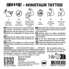 Minotaur ideiglenes tetoválás 9 x 7,5 cm fekete-piros