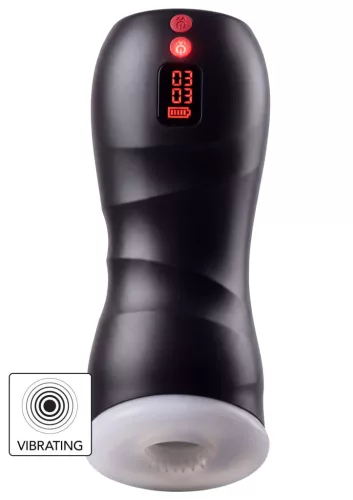 Maszturbátor két motorral 10 rezgésmóddal 12 cm USB újratölthető fekete