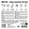 Ideiglenes tetoválás felirat cock sucker 9 x 6,5 cm