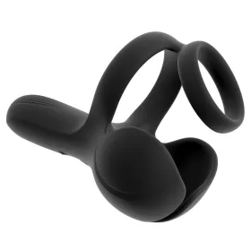   Vibráló golyórögzítő perineum stimuláló 10 rezgésmód szilikon 33 mm 46 mm fekete