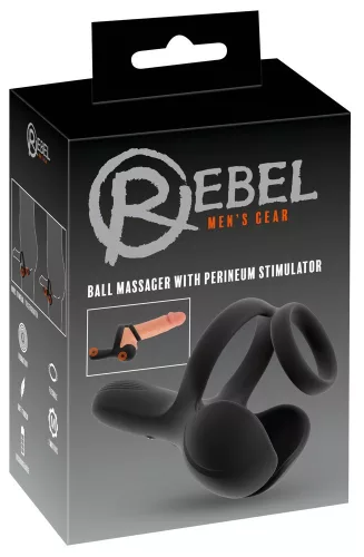 Vibráló golyórögzítő perineum stimuláló 10 rezgésmód szilikon 33 mm 46 mm fekete
