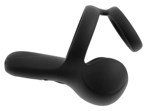 Vibráló golyórögzítő perineum stimuláló 10 rezgésmód szilikon 33 mm 46 mm fekete