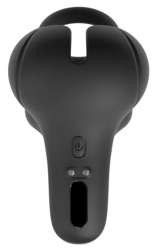 Vibráló golyórögzítő perineum stimuláló 10 rezgésmód szilikon 33 mm 46 mm fekete