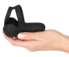 Vibráló golyórögzítő perineum stimuláló 10 rezgésmód szilikon 33 mm 46 mm fekete
