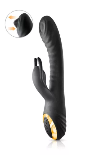 Black Empire Vibrátor Rezgő, Pulsáló, USB-töltés 22,5 cm Fekete