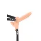 Szexjáték Strap-On dupla vibráló dildóval 10 mód USB-töltés 155mm fekete