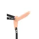 Strap-on Dildó Rezgő 10 mód USB töltés 15,5 cm átmérő 3 cm bőrhatású pánttal