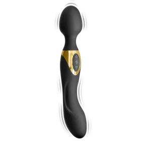   Black Empire Wand vibrátor 2 az 1-ben, 10 mód, USB-töltés 22,5 cm fekete