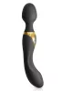 Black Empire Wand vibrátor 2 az 1-ben, 10 mód, USB-töltés 22,5 cm fekete
