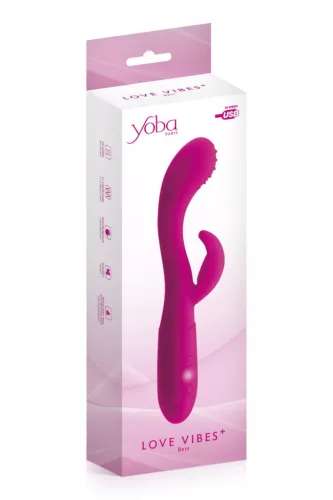 Yoba Vibrátor Rabbit 10 mód, vízálló, USB töltés 18,8 cm fekete