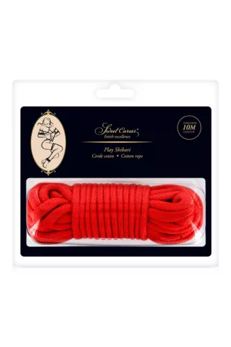 Sweet Caress Kötöző Pamut kötél, 10 m, piros