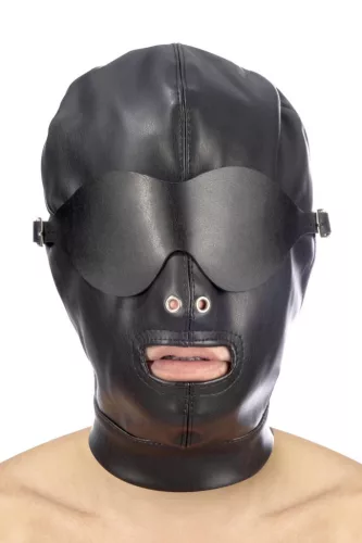 Fetish Tentation Szájmaszk Nyitott Szájjal Szellőző Spandex 32 cm Fekete