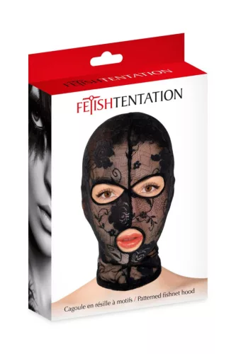 Fetish Tentation Fetysz maszkarádikáló koronkás rugalmas fekete