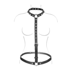   Fetish Temptation Melltartó pánt Szöges Állítható méretű fekete