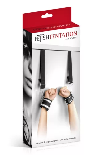 Fetish Tentation Ajtóra Akasztható Bilincs Szett Állítható PVC-Nylon