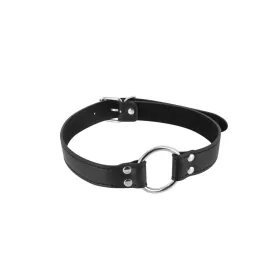   Fetish Tentation Szájpecek Állítható méretű fekete metallal 39-59 cm