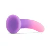 Ombre Dildó Realisztikus, felszívó, strap-on kompatibilis 15 cm fekete