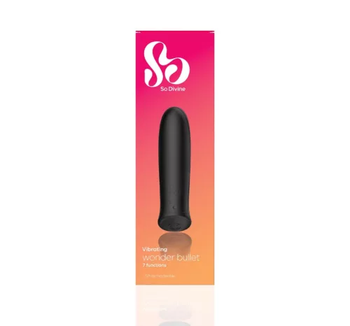 Wonder Bullet Vibrátor 7 rezgésmód USB tölthető fekete