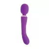 Vibrátor kétszeres rezgés, 12 mód, USB töltés 24 cm lila szilikon