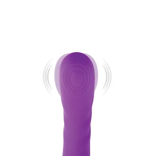Vibrátor kétszeres rezgés, 12 mód, USB töltés 24 cm lila szilikon