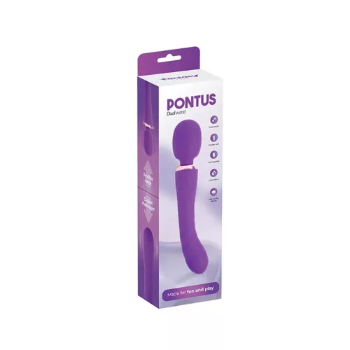 Vibrátor kétszeres rezgés, 12 mód, USB töltés 24 cm lila szilikon