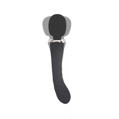 Vibrátor Kettős motoros, 12 mód, USB-töltés 24 cm fekete