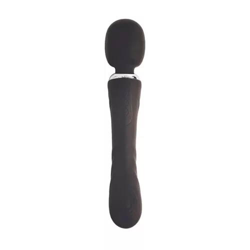 Vibrátor Kettős motoros, 12 mód, USB-töltés 24 cm fekete
