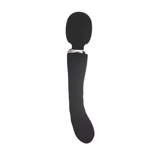 Vibrátor Kettős motoros, 12 mód, USB-töltés 24 cm fekete