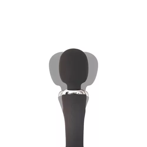 Vibrátor Kettős motoros, 12 mód, USB-töltés 24 cm fekete