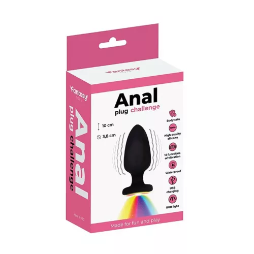 Világító anál dildó vibrátorral