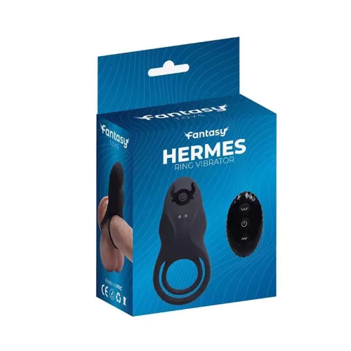 Hermes péniszgyűrű rezgő, 7 mód USB töltés 3,5-5 cm fekete