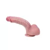Silikon dildó Rugalmas, erős tapadókorong 21 cm természetes színű