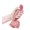Silikon dildó Rugalmas, erős tapadókorong 21 cm természetes színű