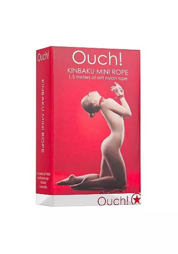 Kinbaku Mini Rope – 1,5m - érzéki piros kötelezés