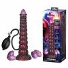 Power Monsters Dildó Pofalzott textúra, erős tapadókorong 29 cm lila
