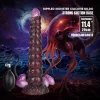 Power Monsters Dildó Pofalzott textúra, erős tapadókorong 29 cm lila