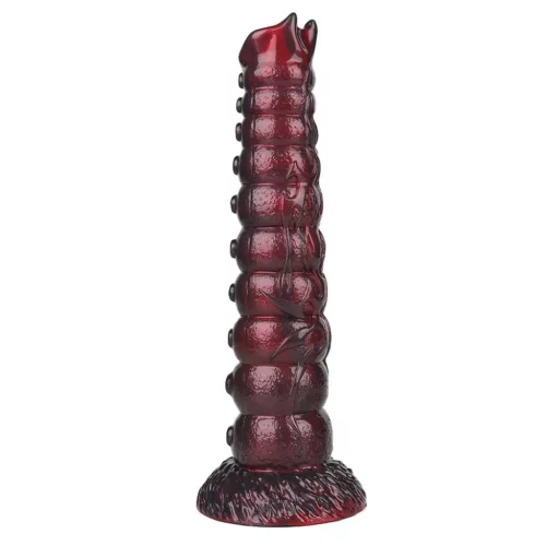 Power Monsters Dildó Pofalzott textúra, erős tapadókorong 29 cm lila