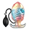 Ebon Leviathan Anál plug Felfújható, Texturált 18 cm ezüstös