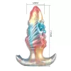 Ebon Leviathan Anál plug Felfújható, Texturált 18 cm ezüstös