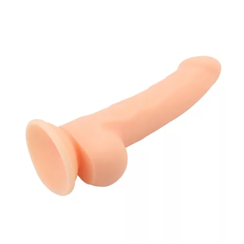 Naked Legend Dildó Puha szilikon, ívelt forma, tapadókorong 21 cm húsbarna