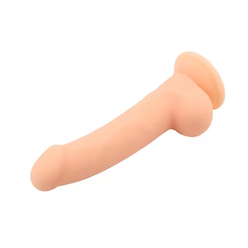 Naked Legend Dildó Puha szilikon, ívelt forma, tapadókorong 21 cm húsbarna