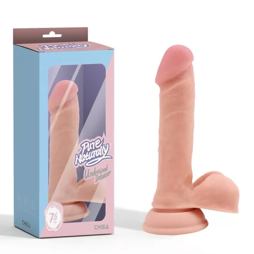 Dildo Kettős sűrűségű szilikon, realisztikus, vízálló, tapadókoronggal