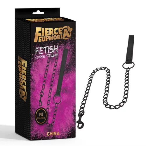 Fetish Connector Kötöző Hosszú, fém lánc 79,5 cm fekete