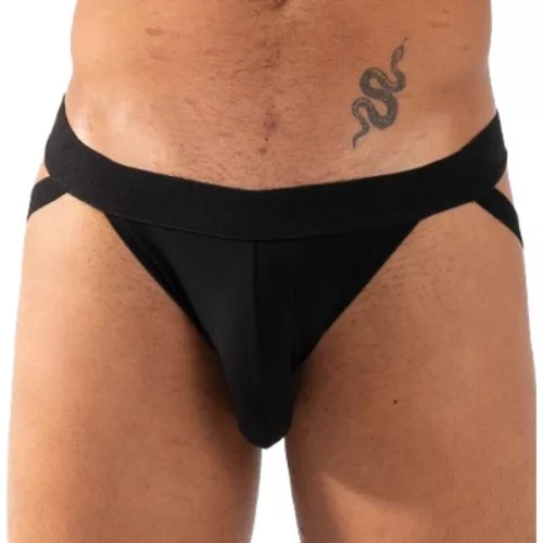 Burn jockstrap elegáns, kétszínű fekete M méret