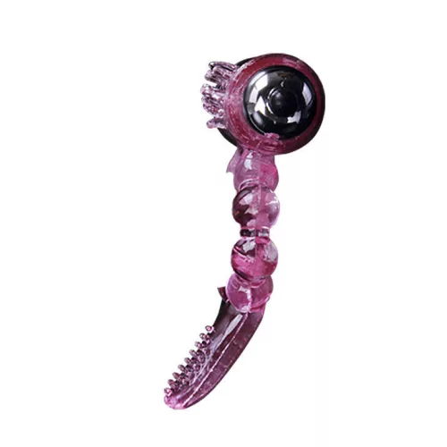BAILE – szilikon gyűrű 10 nyelv ritmussal pink vibrációval