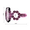 BAILE – szilikon gyűrű 10 nyelv ritmussal pink vibrációval