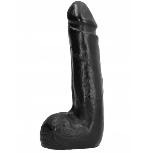 ALL BLACK – puha fekete realisztikus dildó 20 cm