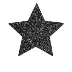   Bijoux Indiscrets Flash Black Star – érzéki mellbimbó burkolók