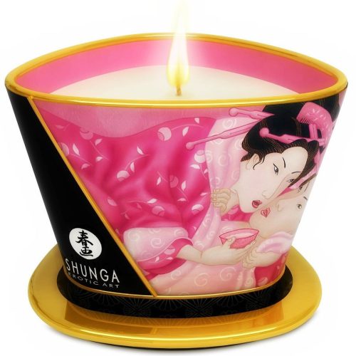 SHUNGA – érzéki rózsa masszázsolaj gyertya 170 ml