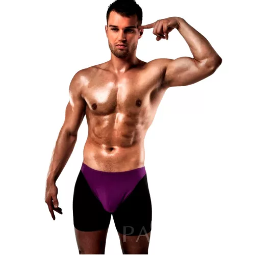 PASSION Boxer 009 – érzéki fehérnemű S/M lila/fekete